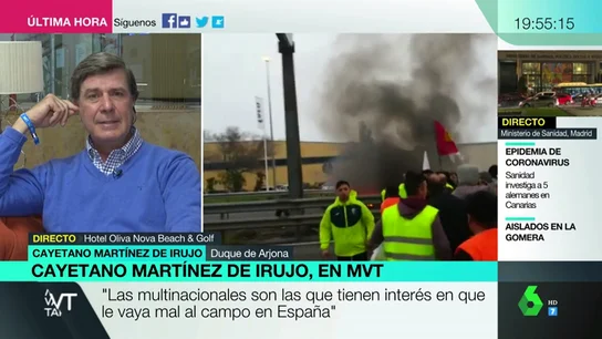 Cayetano Martínez de Irujo: "Yo soy un agricultor más, qué terrateniente ni qué tonterías" Cayetano Martínez de Irujo: "Yo soy un agricultor más, qué terrateniente ni qué tonterías"
