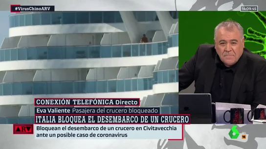 Habla una pasajera del crucero bloqueado por un caso sospechoso de coronavirus: "No bajamos del barco desde el martes" Habla una pasajera del crucero bloqueado por un caso sospechoso de coronavirus: "No bajamos del barco desde el martes"