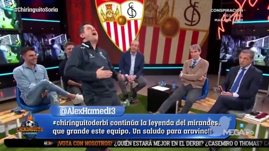 Tomás Roncero se mofa de Cristóbal Soria en El Chiringuito: "Vinicius está partiéndose de risa en casa" Tomás Roncero se mofa de Cristóbal Soria en El Chiringuito: "Vinicius está partiéndose de risa en casa"