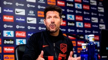 Diego Pablo Simeone, en sala de prensa.