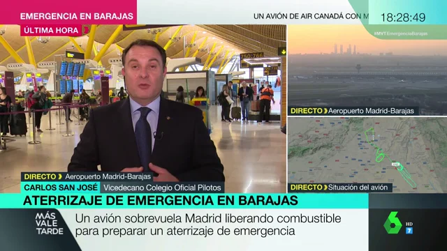 "Mantener el avión en el aire y coordinar medidas": el protocolo a seguir en un caso como el del vuelo de Air Canada