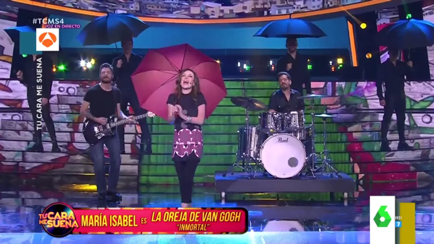 Así fue la espectacular actuación de María Isabel imitando a La Oreja de Van Gogh al ritmo de 'Inmortal' Así fue la espectacular actuación de María Isabel imitando a La Oreja de Van Gogh al ritmo de 'Inmortal'