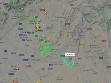 El avión de Air Canada que prepara un aterrizaje de emergencia en Madrid-Barajas El avión de Air Canada que prepara un aterrizaje de emergencia en Madrid-Barajas