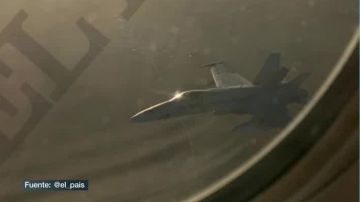 Un caza F18 del Ejército del Aire está evaluando en vuelo los daños del avión de Air Canada que intenta aterrizar en Barajas