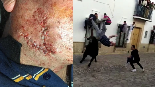 Cogida a un hombre en Cádiz Cogida a un hombre en Cádiz