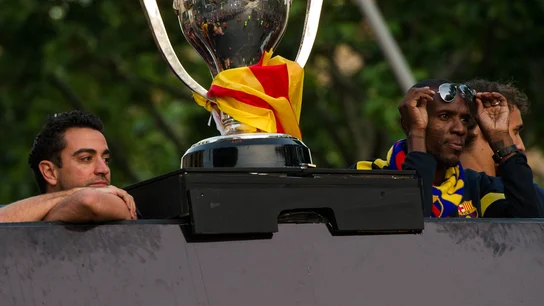 Xavi Hernandez y Eric Abidal Xavi Hernandez y Eric Abidal
