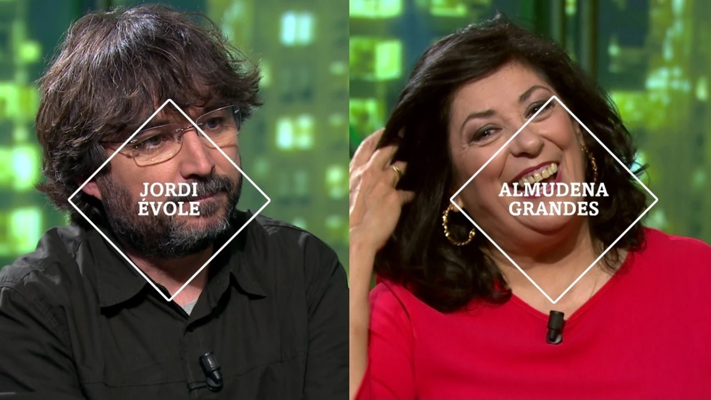 Jordi Évole y Almudena Grandes, en laSexta Noche Jordi Évole y Almudena Grandes, en laSexta Noche