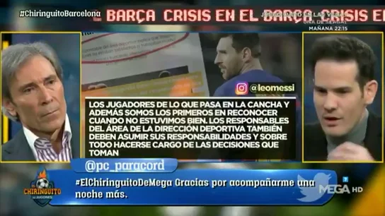 Quim Domènech desvela el día que Messi puso "la cruz" a Bartomeu Quim Domènech desvela el día que Messi puso "la cruz" a Bartomeu