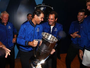 Rafael Nadal y Roger Federer en la Laver Cup Rafael Nadal y Roger Federer en la Laver Cup