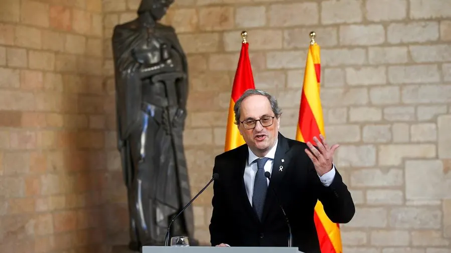 Quim Torra comparece tras reunirse con Pedro Sánchez