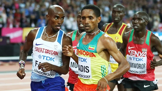 Abadi Hadis, junto a Mo Farah en 2017 Abadi Hadis, junto a Mo Farah en 2017