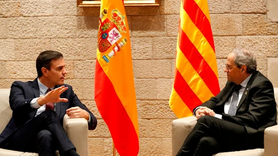 Pedro Sánchez y Quim Torra Pedro Sánchez y Quim Torra