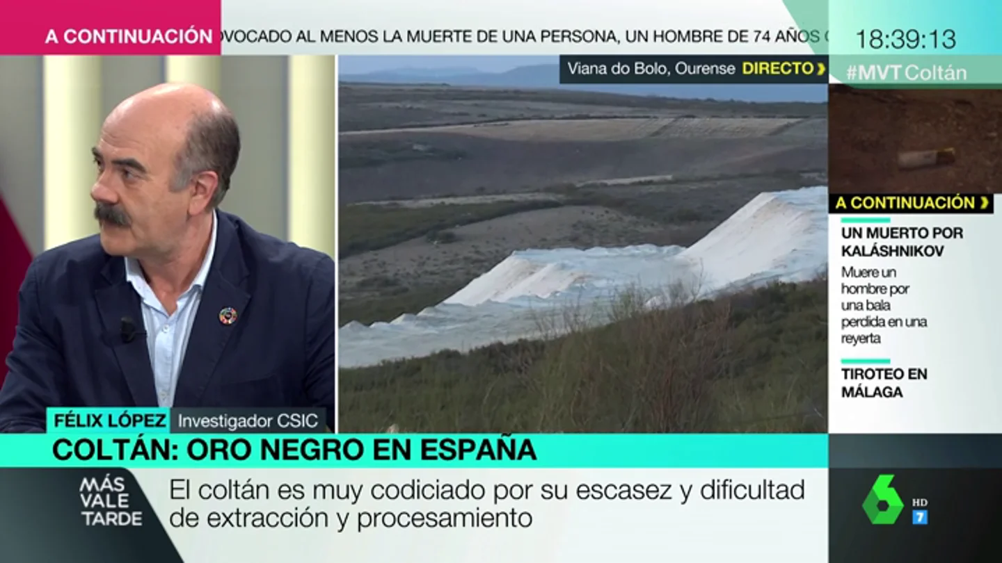 El investigador del CSIC Félix López explica qué supone para España haber descubierto la primera mina de 'oro negro' de Europa El investigador del CSIC Félix López explica qué supone para España haber descubierto la primera mina de 'oro negro' de Europa