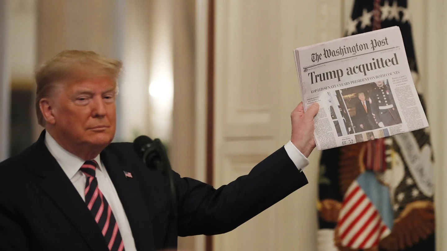 Donald Trump, tras ser absuelto en el 'impeachment' Donald Trump, tras ser absuelto en el 'impeachment'