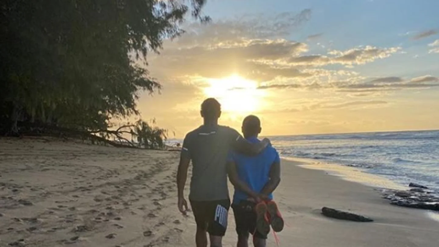 Hamilton, junto a su padre Hamilton, junto a su padre