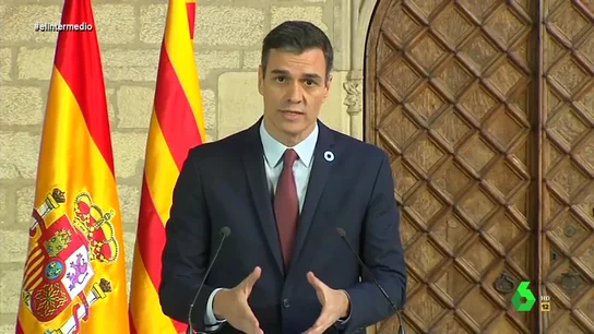 La palabra que Sánchez ha utilizado más de diez veces tras reunirse con Torra: "Es especialista en repetir para que cale el mensaje" La palabra que Sánchez ha utilizado más de diez veces tras reunirse con Torra: "Es especialista en repetir para que cale el mensaje"