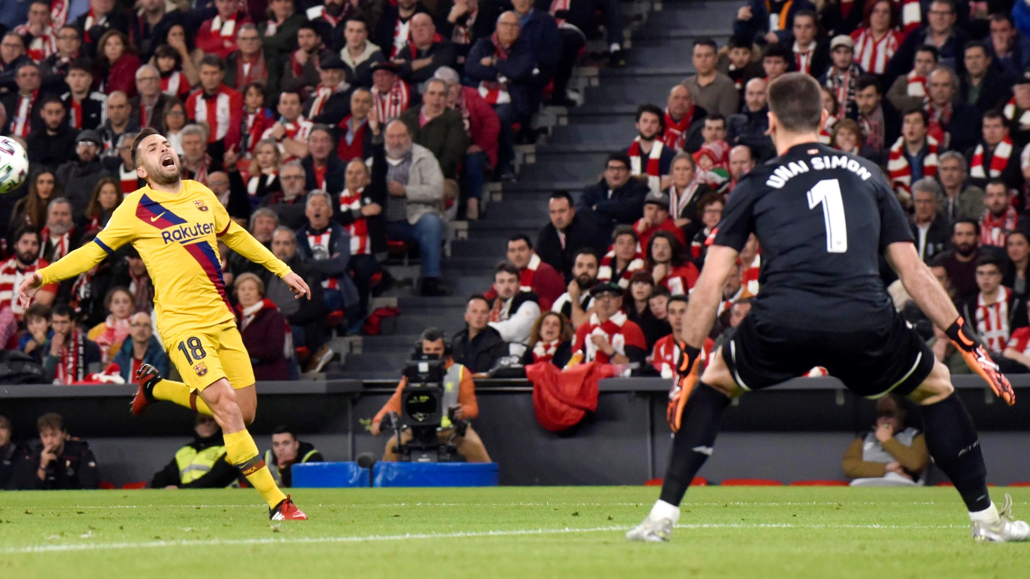 Jordi Alba, durante el partido contra el Athletic