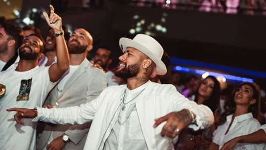 Neymar, durante su fiesta de cumpleaños Neymar, durante su fiesta de cumpleaños