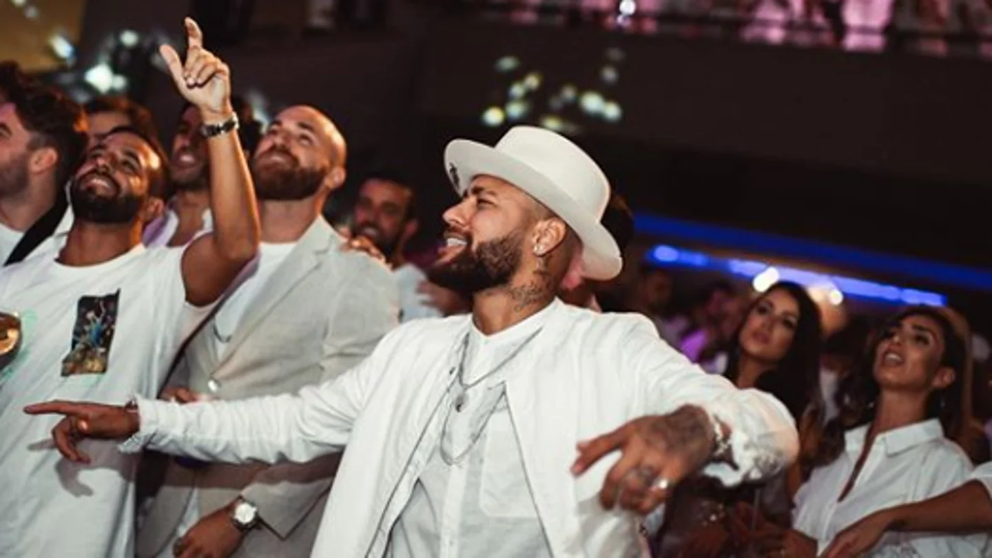 Neymar, durante su fiesta de cumpleaños Neymar, durante su fiesta de cumpleaños