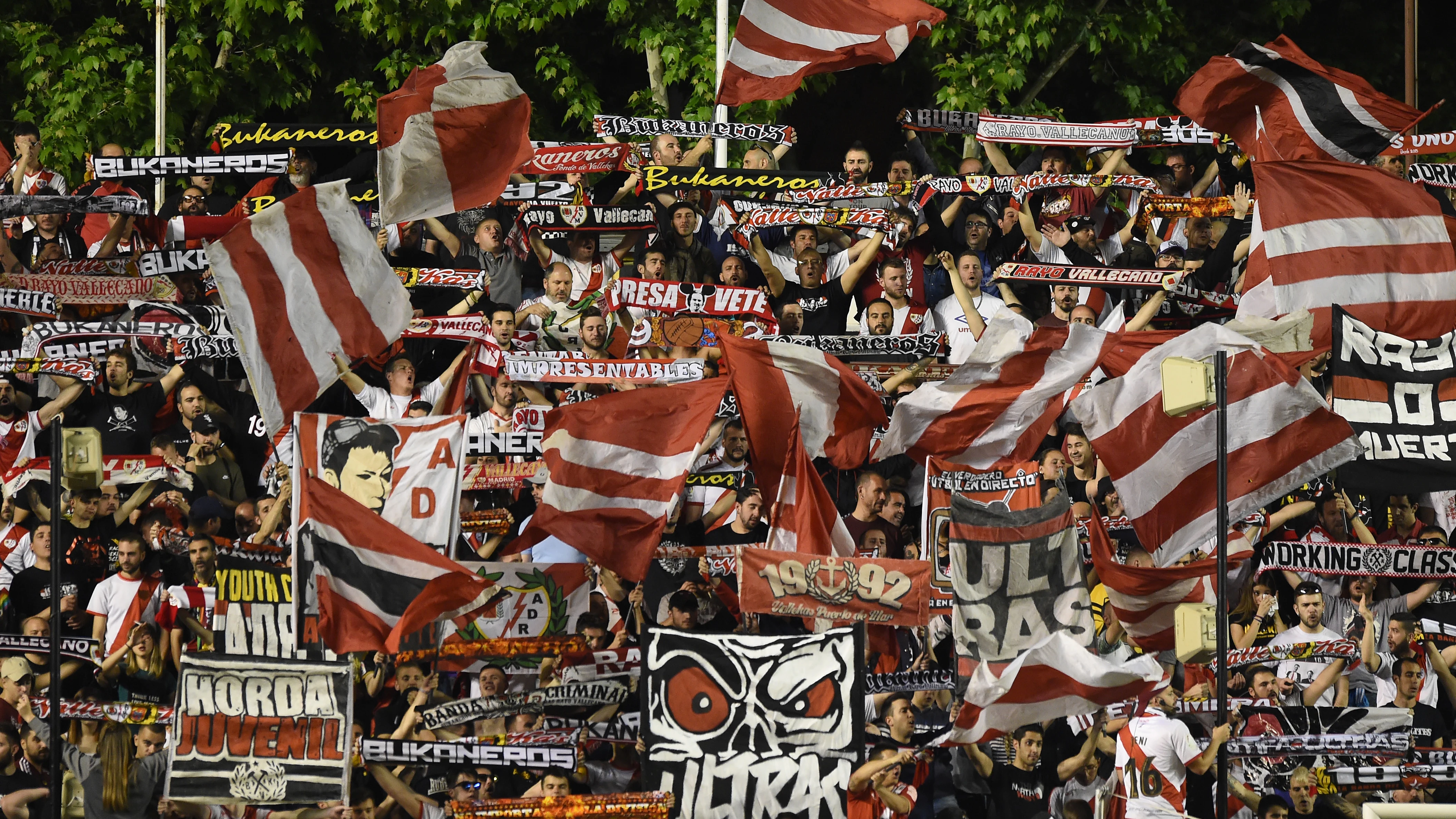 Grada de animación del Rayo Vallecano