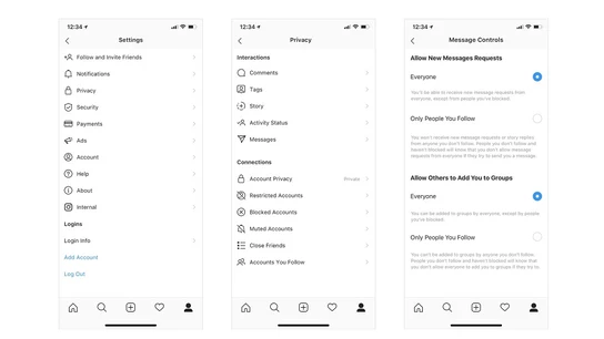 Control de los mensajes directos en Instagram Control de los mensajes directos en Instagram