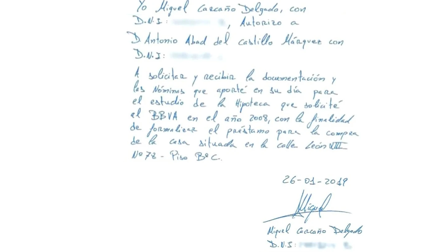 Carta de Miguel Carcaño al padre de Marta del Castillo Carta de Miguel Carcaño al padre de Marta del Castillo