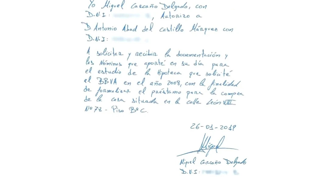 Carta de Miguel Carcaño al padre de Marta del Castillo