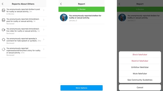 Seguimiento de informes o denuncias en Instagram Seguimiento de informes o denuncias en Instagram