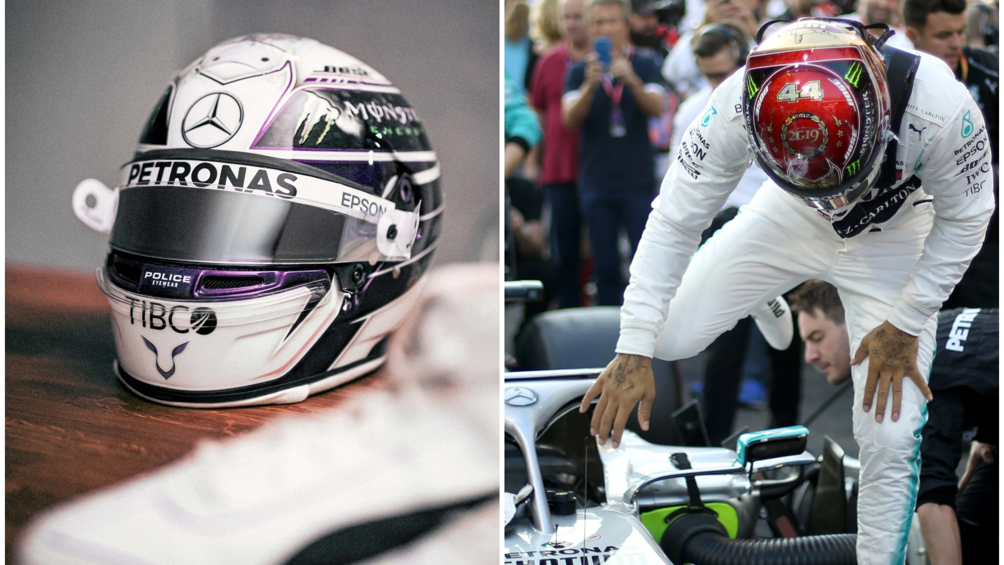 El cambio radical del diseño del casco de Lewis Hamilton