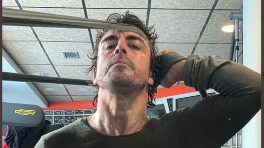 Fernando Alonso entrenando en el gimnasio Fernando Alonso entrenando en el gimnasio
