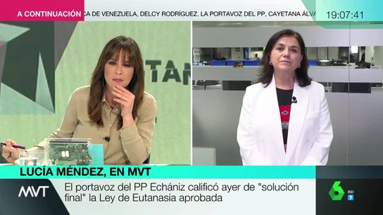 Lucía Méndez: "no voy a entablar diálogo político con una persona que habla como un sacerdote en la misa" Lucía Méndez: "no voy a entablar diálogo político con una persona que habla como un sacerdote en la misa"