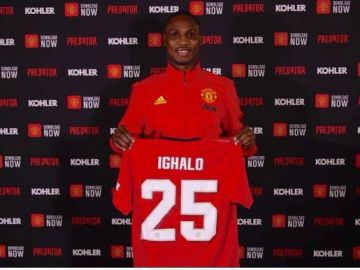 Ighalo, con los colores del Manchester United Ighalo, con los colores del Manchester United