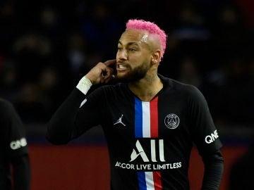 Neymar, durante un partido del PSG Neymar, durante un partido del PSG