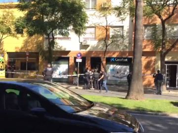 Sucursal de La Caixa donde se produjo el atraco en Jerez Sucursal de La Caixa donde se produjo el atraco en Jerez