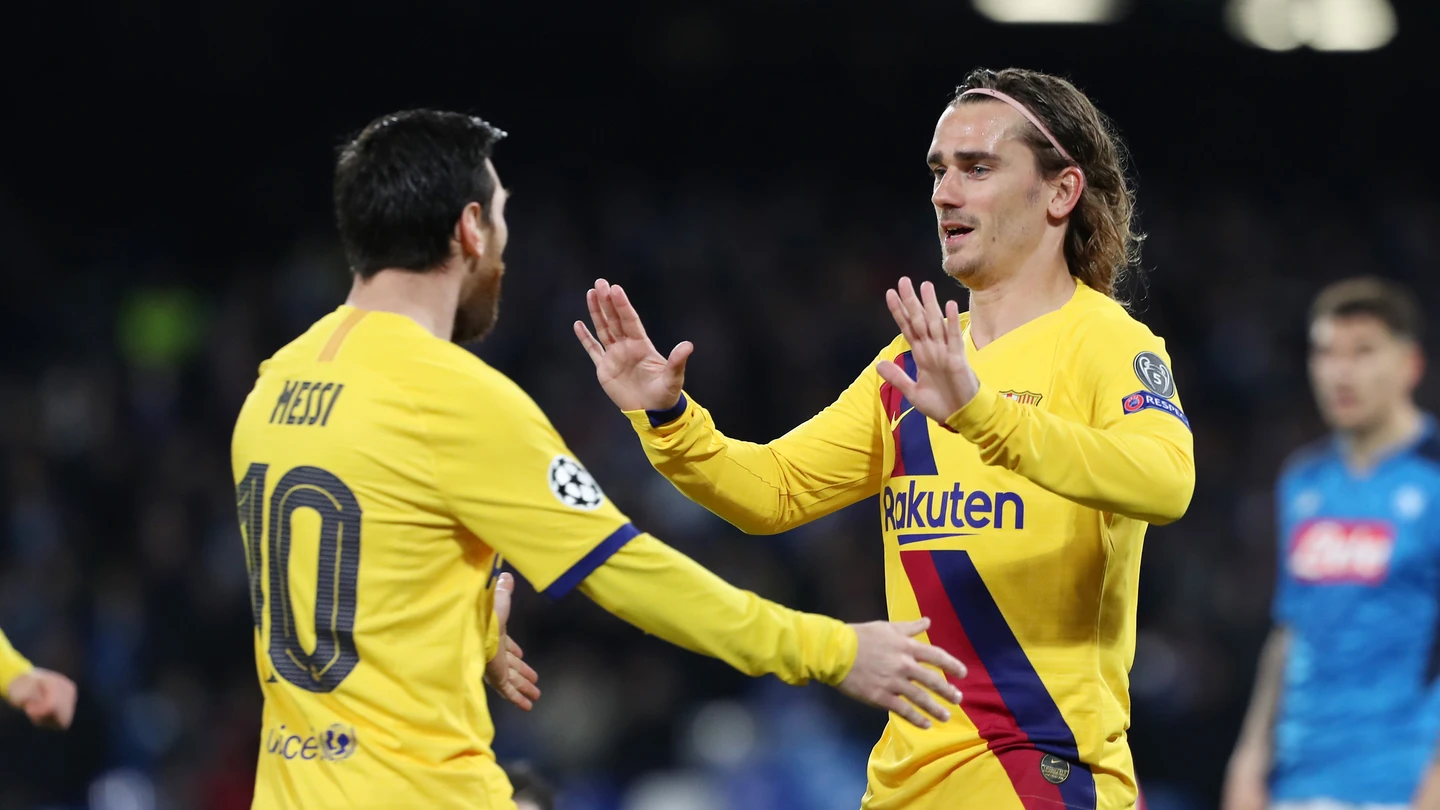 Griezmann y Messi. Griezmann y Messi.