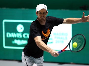 Andy Murray disputando un partido de la Copa Davis Andy Murray disputando un partido de la Copa Davis