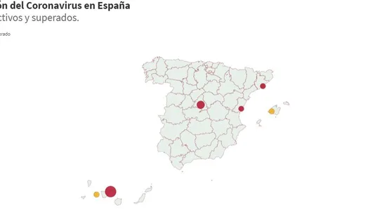 Mapa del coronavirus en España Mapa del coronavirus en España