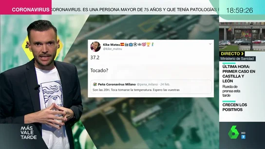 Los tuits premonitorios de Kike Mateu antes de dar positivo en coronavirus Los tuits premonitorios de Kike Mateu antes de dar positivo en coronavirus