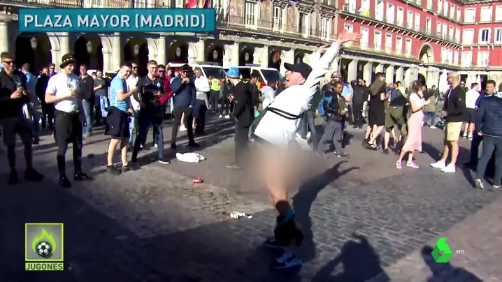 Aficionados del Manchester City en Madrid