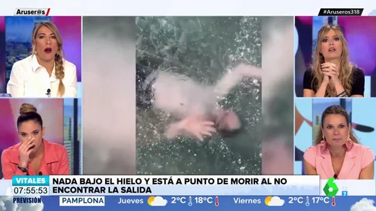 Un joven, a punto de morir ahogado al nadar bajo el hielo y no encontrar la salida Un joven, a punto de morir ahogado al nadar bajo el hielo y no encontrar la salida