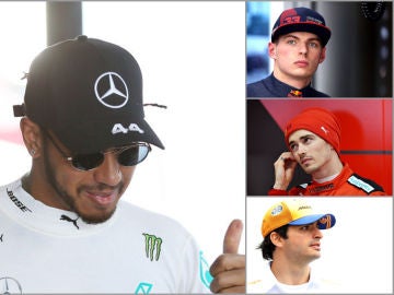 Hamilton, Verstappen, Leclerc y Sainz Hamilton, Verstappen, Leclerc y Sainz