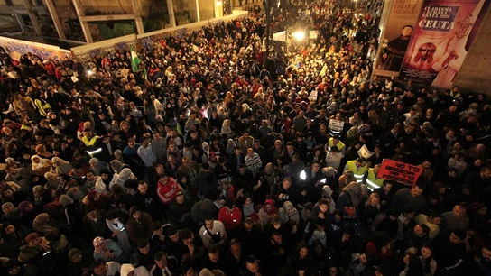 Imagen de la manifestación en Ceuta contra el racismo Imagen de la manifestación en Ceuta contra el racismo