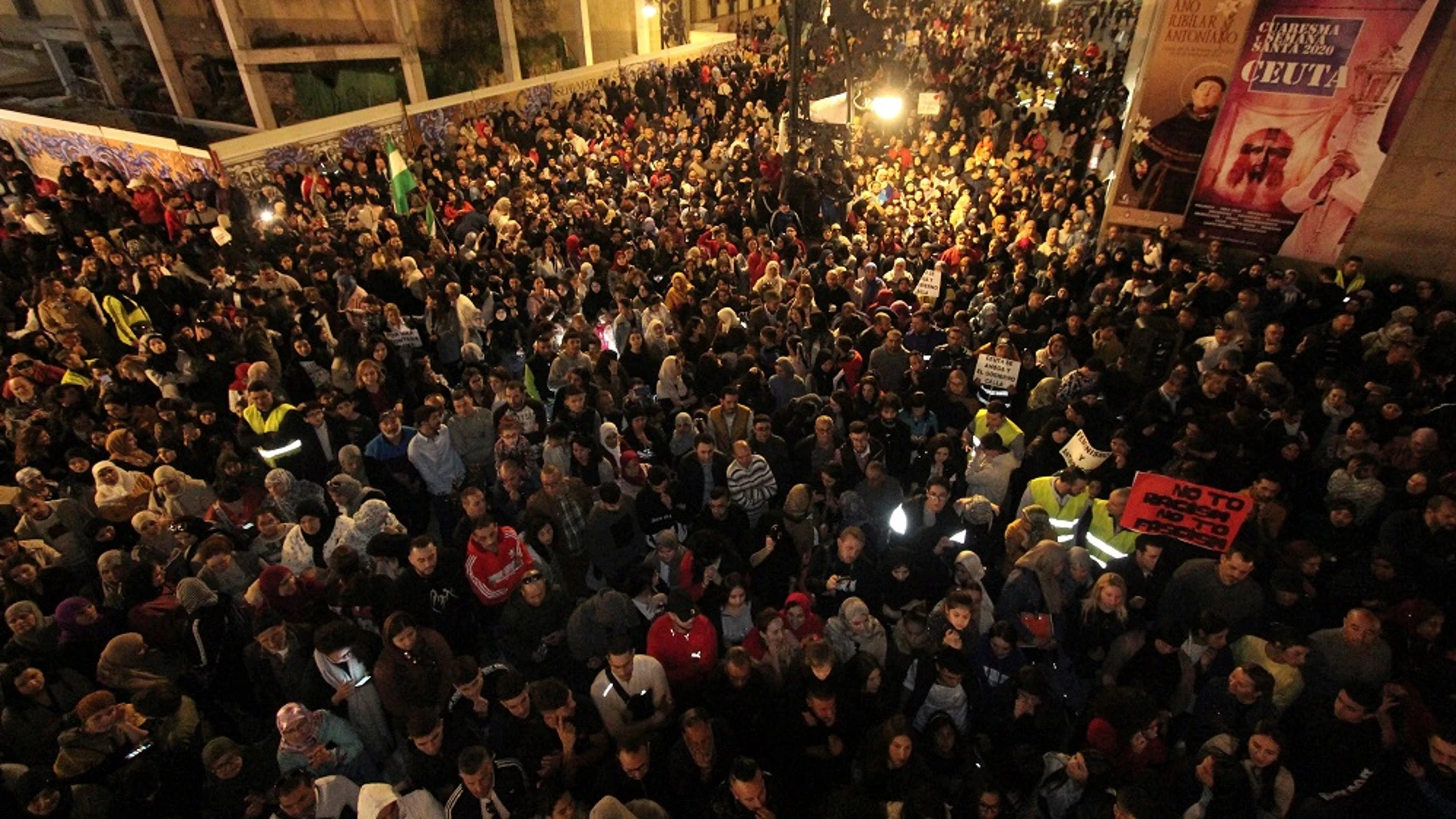 Imagen de la manifestación en Ceuta contra el racismo