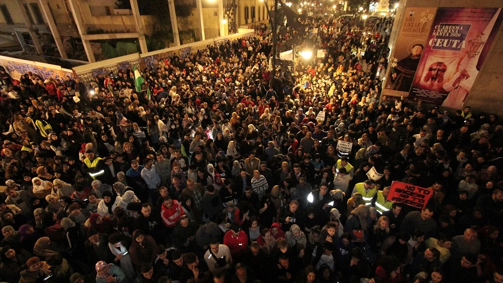 Imagen de la manifestación en Ceuta contra el racismo