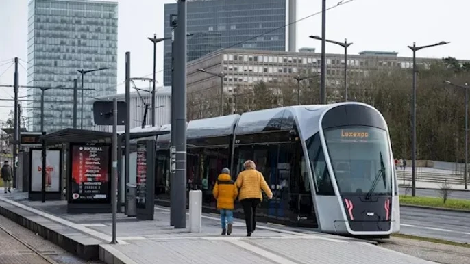 Imagen de archivo de un tranvía en Luxemburgo.