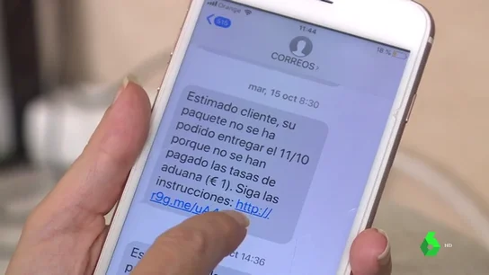 Imagen del mensaje que utilizan para estafar a las víctimas. Imagen del mensaje que utilizan para estafar a las víctimas.