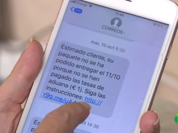 Imagen del mensaje que utilizan para estafar a las víctimas. Imagen del mensaje que utilizan para estafar a las víctimas.