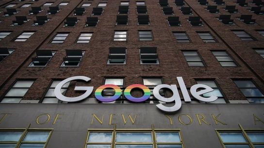 Fachada de la sede de Google en Nueva York Fachada de la sede de Google en Nueva York