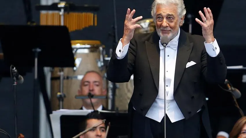 El tenor español Plácido Domingo en una actuación