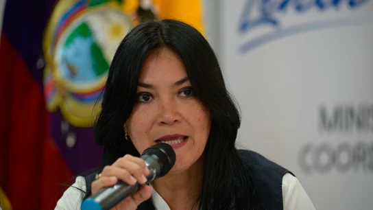 La ministra de Salud de Ecuador, Catalina Andramuño, durante una comparecencia La ministra de Salud de Ecuador, Catalina Andramuño, durante una comparecencia